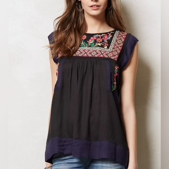 Kyra Embroidered Tunic by Floreat / size 0 - Picture 1 of 6